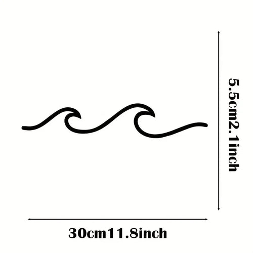 Minimalist Metal Ocean Wave Art 3d Wall Decoration For Living Room Bedroom Modern Home Interior Styling | Bowlift
