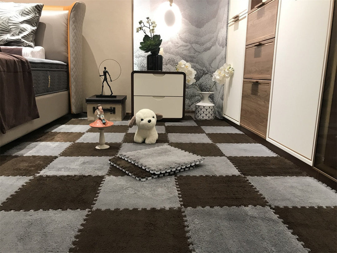 DIY Winter Plush Puzzle Mat | Bowlift