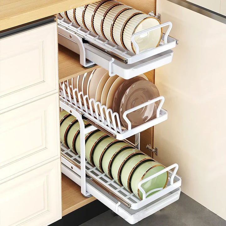 BowLift | Kitchen Cabinet Sliding Storage Dish Rack