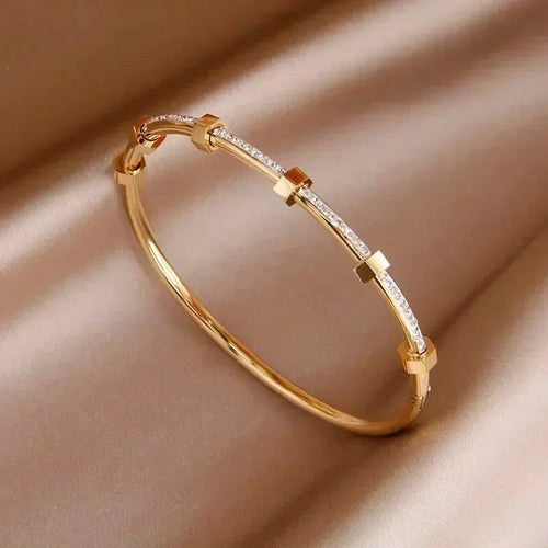 BowLift | Classy Diamond Hex Bangle Bracelet