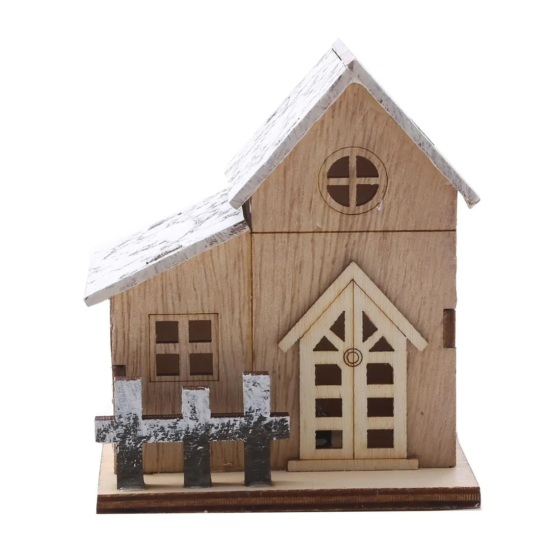 BowLift | Lunawood | LED Wooden House | Glowing Mini Christmas House | Handmade Wooden Decoration | Warm White Light for Christmas & New Year
