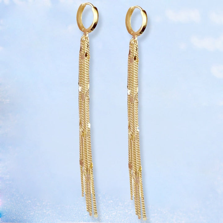 BowLift | Elegant Flow Long Metal Tassel Earrings