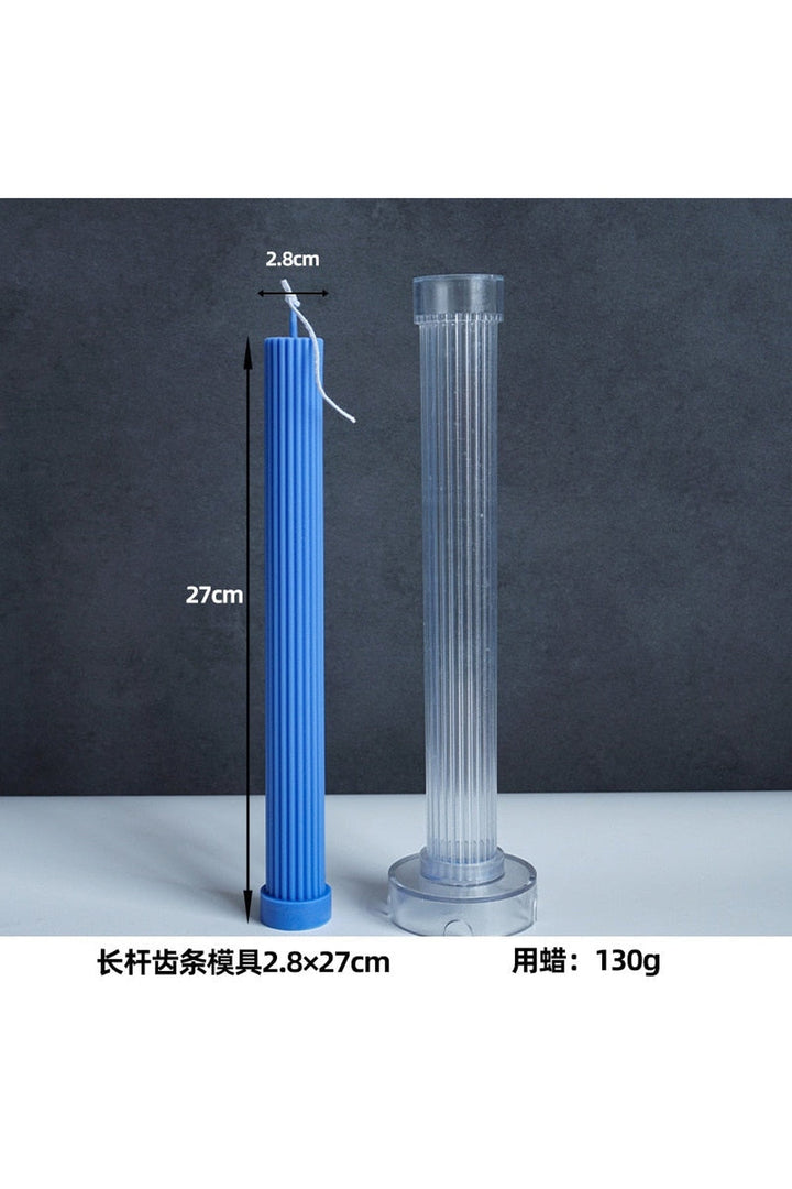 striped column candle shape | Bowlift