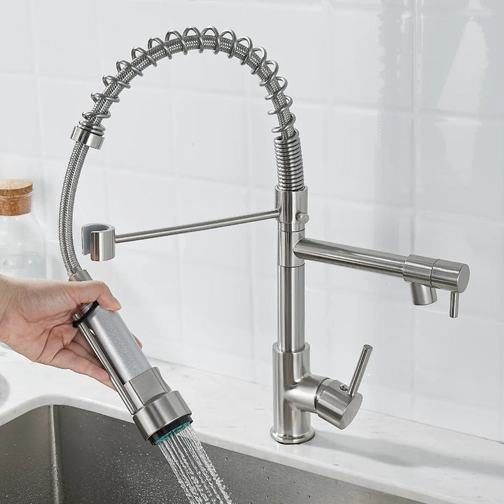Faucet with Double Outlet – High-Quality Faucet for Flexible Washing, Easy Installation, Ideal for Modern Kitchens, Swiveling and Durable | Bowlift