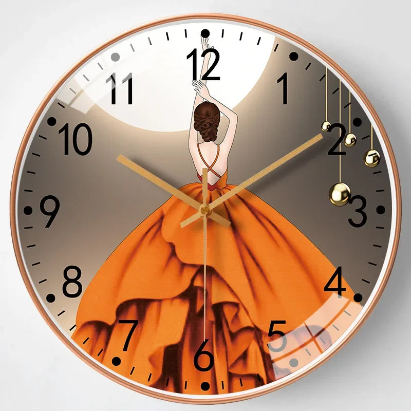 BowLift | Modern wall clock elegance in the bedroom
