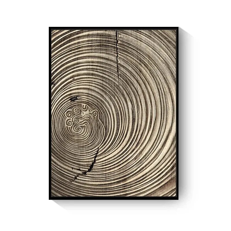 Natural Abstract Wood Tree Rings Wall Art Fine Art Canvas Prints Pictures For Living Room Dining Room Home Office Art Decor | Bowlift