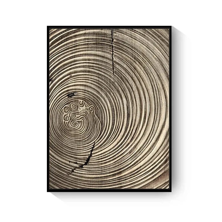 Natural Abstract Wood Tree Rings Wall Art Fine Art Canvas Prints Pictures For Living Room Dining Room Home Office Art Decor | Bowlift