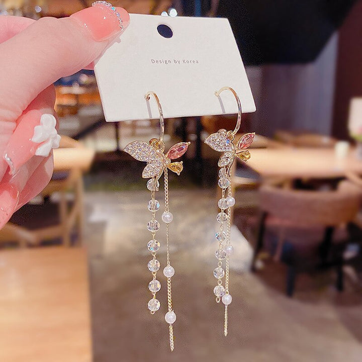 BowLift | Elegant Flower Long Chain Earrings