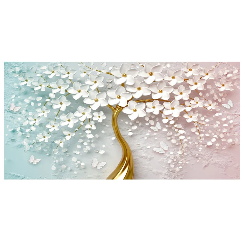 Abstract Floral Big Blossom Petal Tree Wall Art Fine Art Canvas Prints Picture For Living Room Bedroom Salon Art Decor | Bowlift