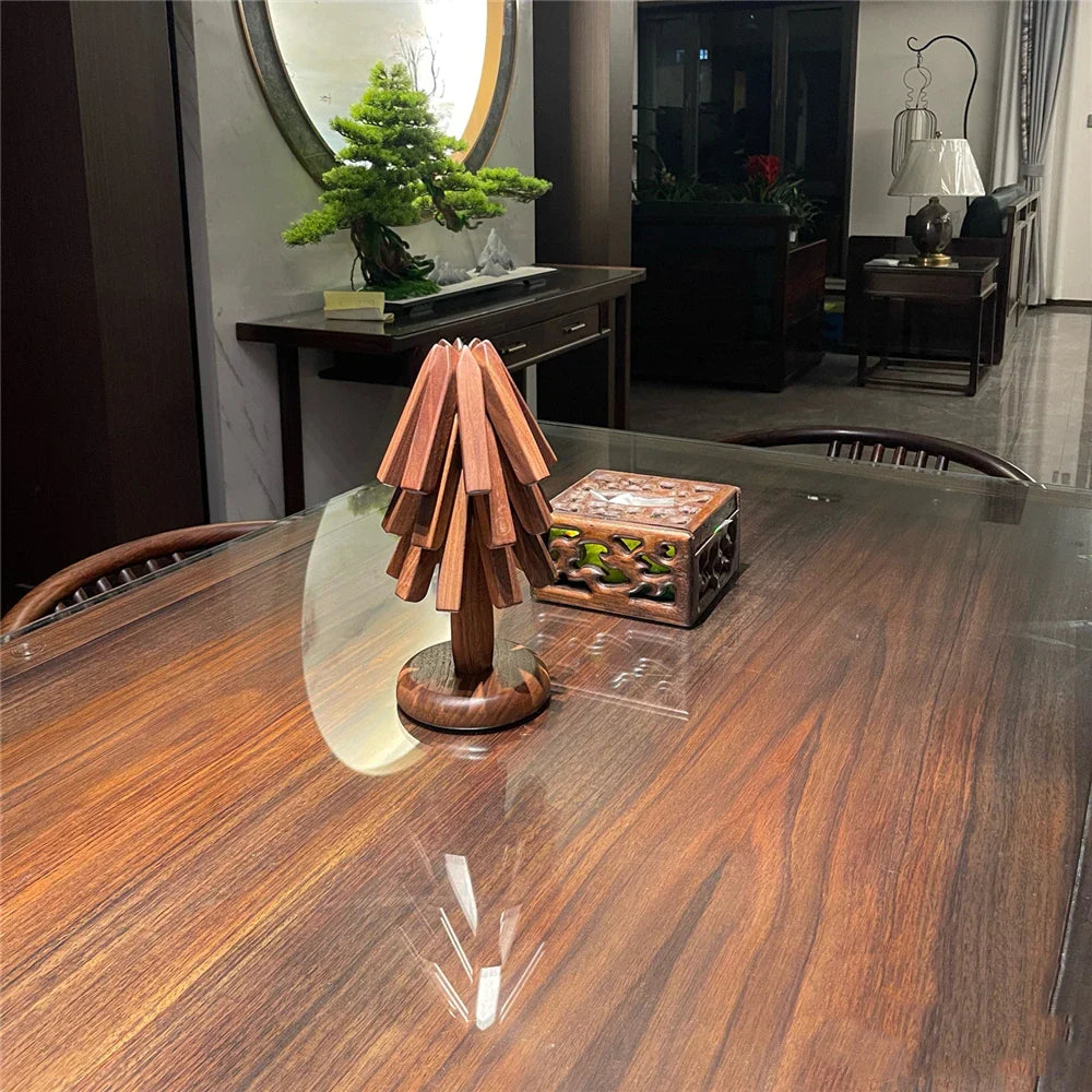 BowLift | Walnut Coaster Set - Protect your surfaces with tree-shaped coasters