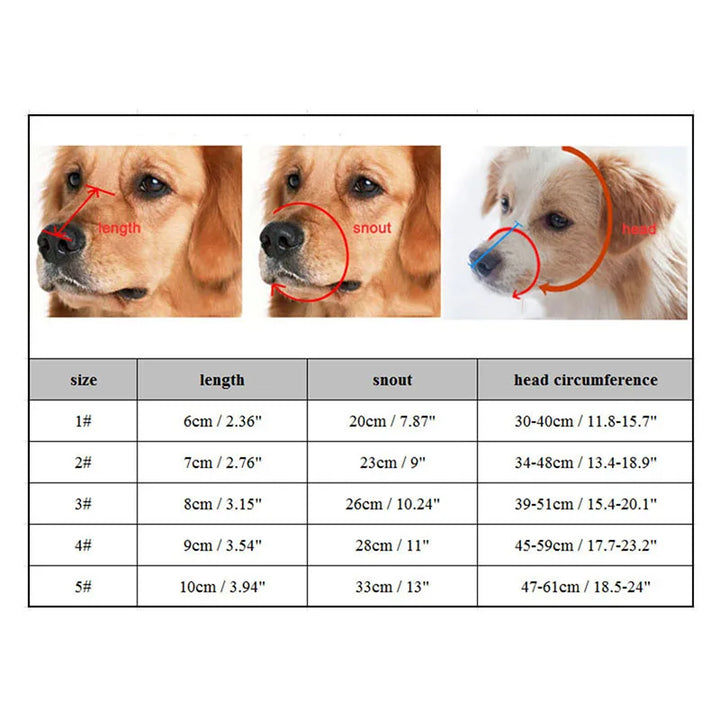 – Adjustable Silicone Dog Muzzle Bowlift