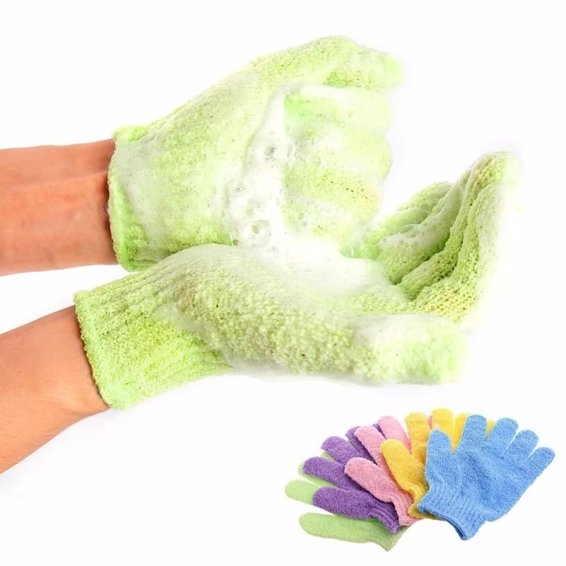BowLift | Reversible Exfoliating Shower Gloves, Body Scrub and Cleansing Gloves for Smooth Skin
