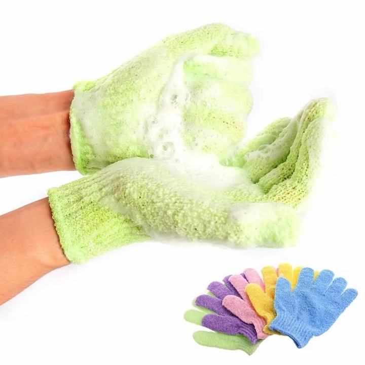 BowLift | Reversible Exfoliating Shower Gloves, Body Scrub and Cleansing Gloves for Smooth Skin