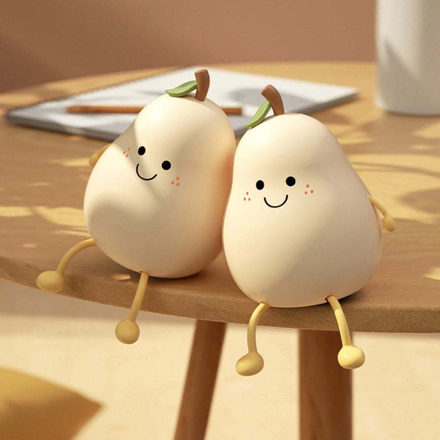 BowLift | LED Night Light Pear | Cozy and USB Rechargeable - Dimming and Changing Colors