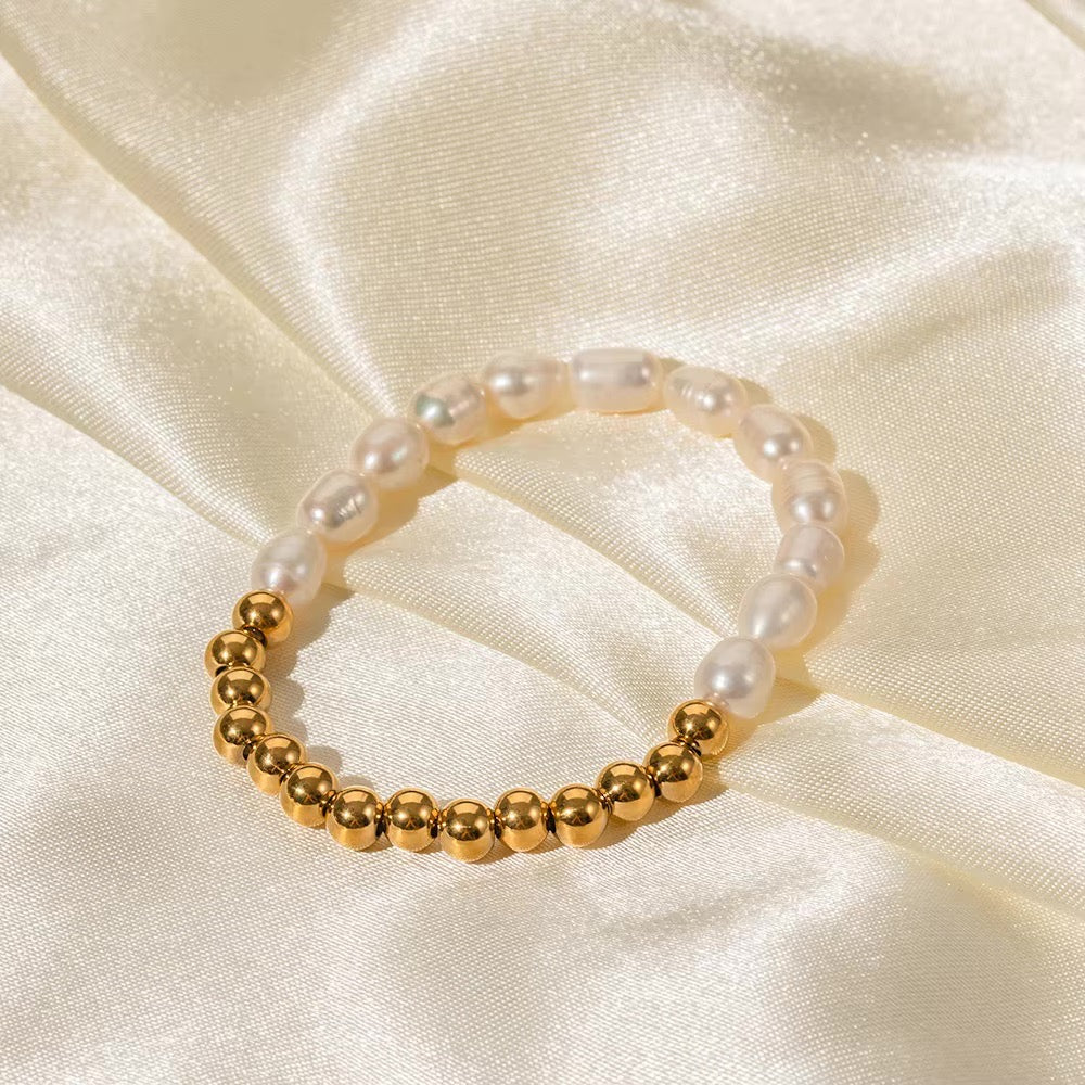 BowLift | 18k Beaded Pearl Split Bracelet