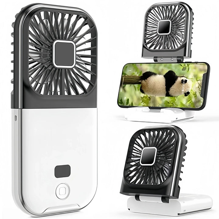 BowLift | Luftigo Mini USB Fan | Compact, rechargeable fan with digital display and multiple wind modes