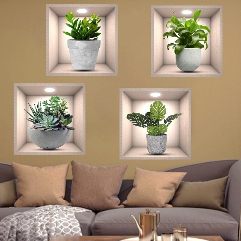 BowLift | Wall Decorative Potted Plant Stickers