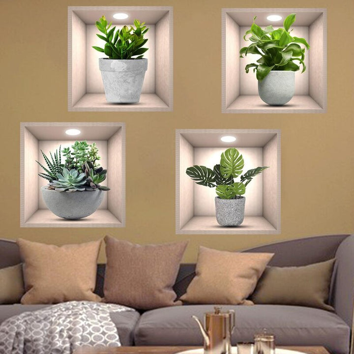 BowLift | Wall Decorative Potted Plant Stickers
