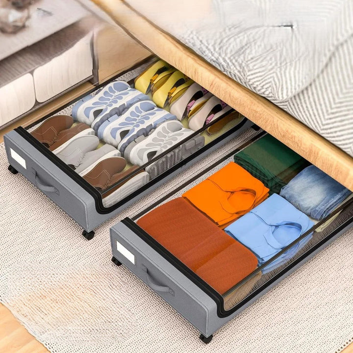 BowLift | Under-bed storage stackable rolling box organizer