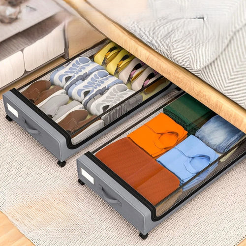 BowLift | Under-bed storage stackable rolling box organizer