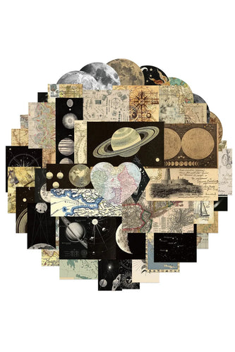 Planet map scrapbooking stickers | Bowlift