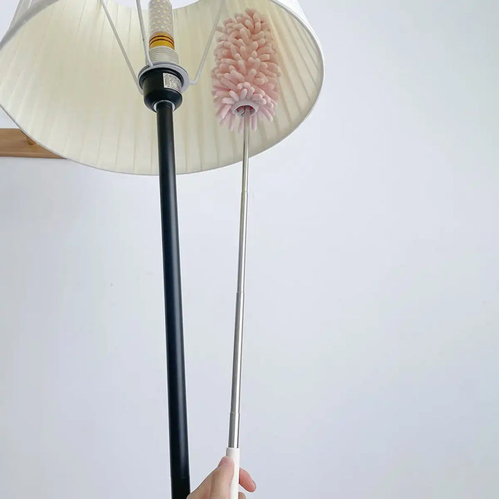BowLift | DUSTELLA Telescopic Duster | Extendable up to 80 cm | Microfiber Chenille & Stainless Steel Handle – For Ceiling, Furniture & Corners