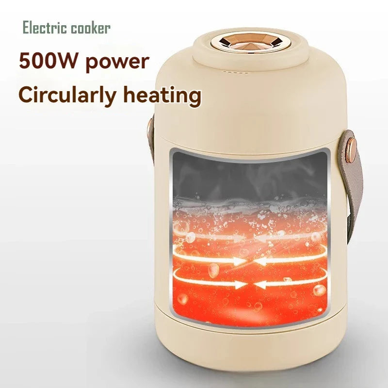 BowLift | NutriCook One Electric Mini Cooker 1L | Portable Slow Cooker & Soup Maker | Smart Timer Function | For Office & Home