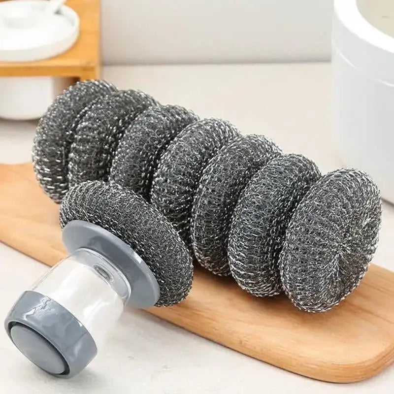 BowLift | Soap dispenser hand brush ( 5 steel wire balls)