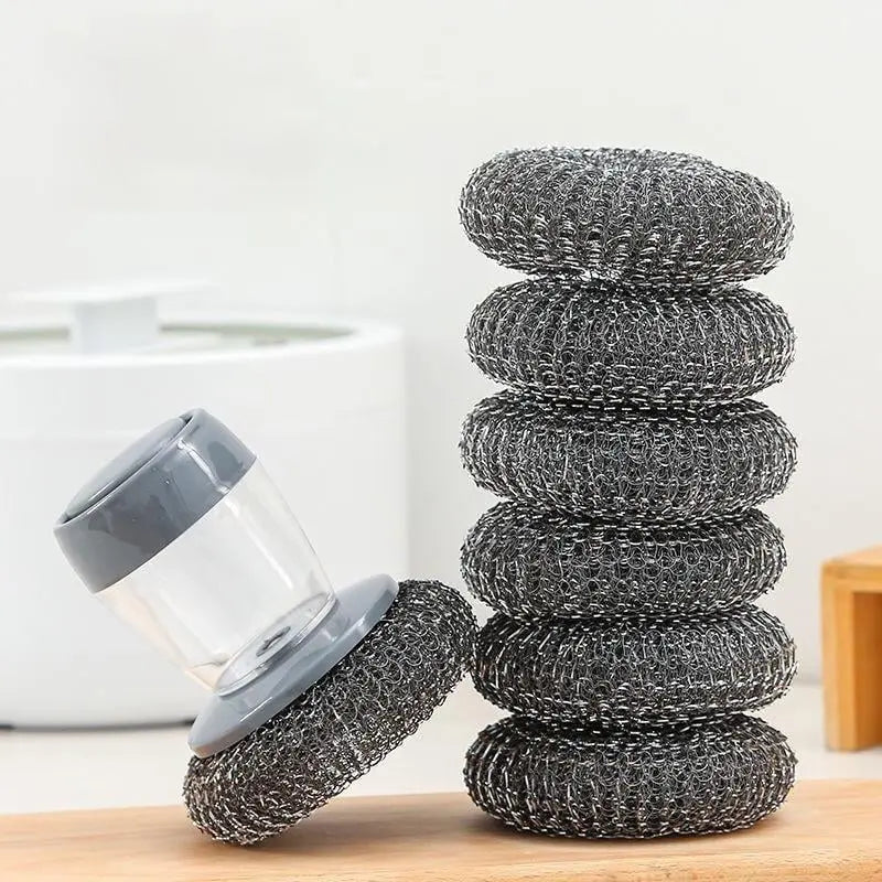 BowLift | Soap dispenser hand brush ( 5 steel wire balls)