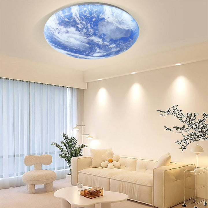 BowLift | Modern Moon-Inspired LED Ceiling Light – Soft Ambient Flush Mount
