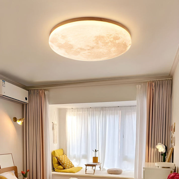 BowLift | Modern Moon-Inspired LED Ceiling Light – Soft Ambient Flush Mount