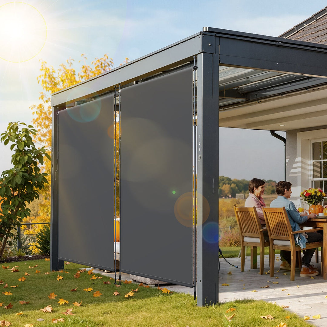 Klemm awning vertical awning with hand crank without drilling | Bowlift