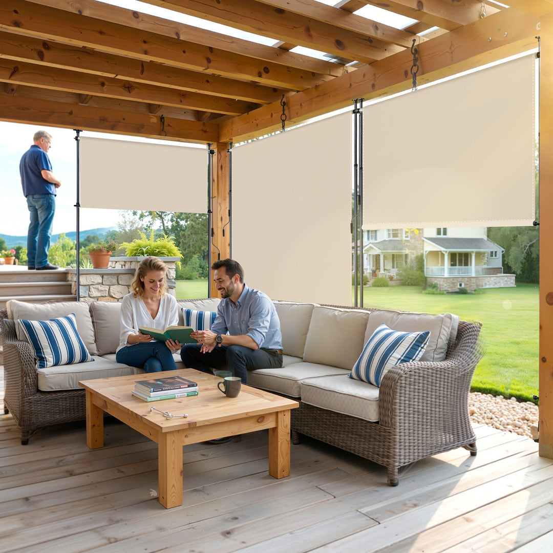 Klemm awning vertical awning with hand crank without drilling | Bowlift
