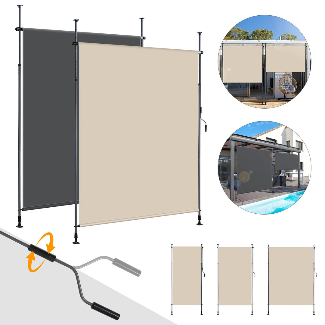 Klemm awning vertical awning with hand crank without drilling | Bowlift