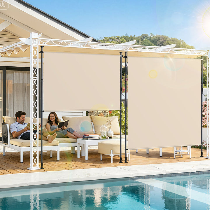 Klemm awning vertical awning with hand crank without drilling | Bowlift