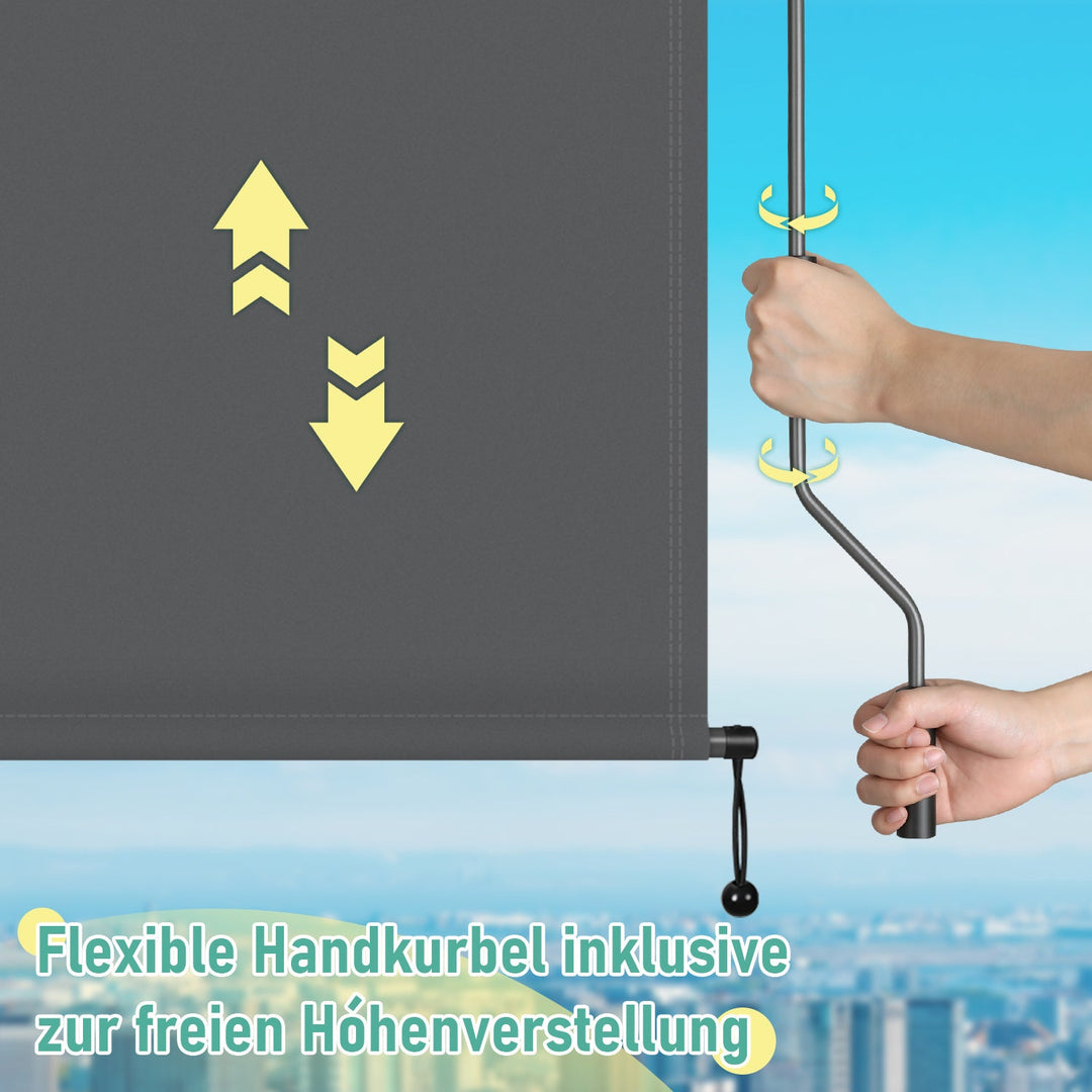 Vertical awning exterior roller blind with hand crank | Bowlift