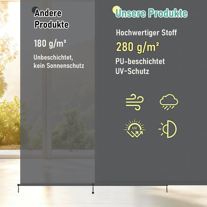 Vertical awning exterior roller blind with hand crank | Bowlift