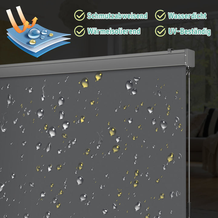 Vertical awning exterior roller blind with hand crank | Bowlift