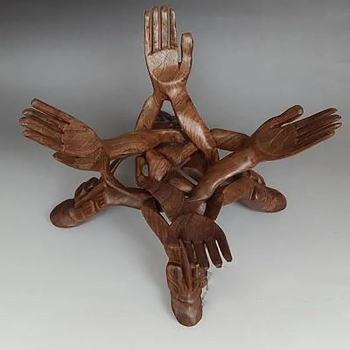 BowLift | Serene Sculpture Wooden Luck Bearer Serving Platter