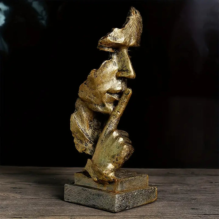 BowLift | SerenitySculpt Abstract Thinker Resin Statue for Home and Office