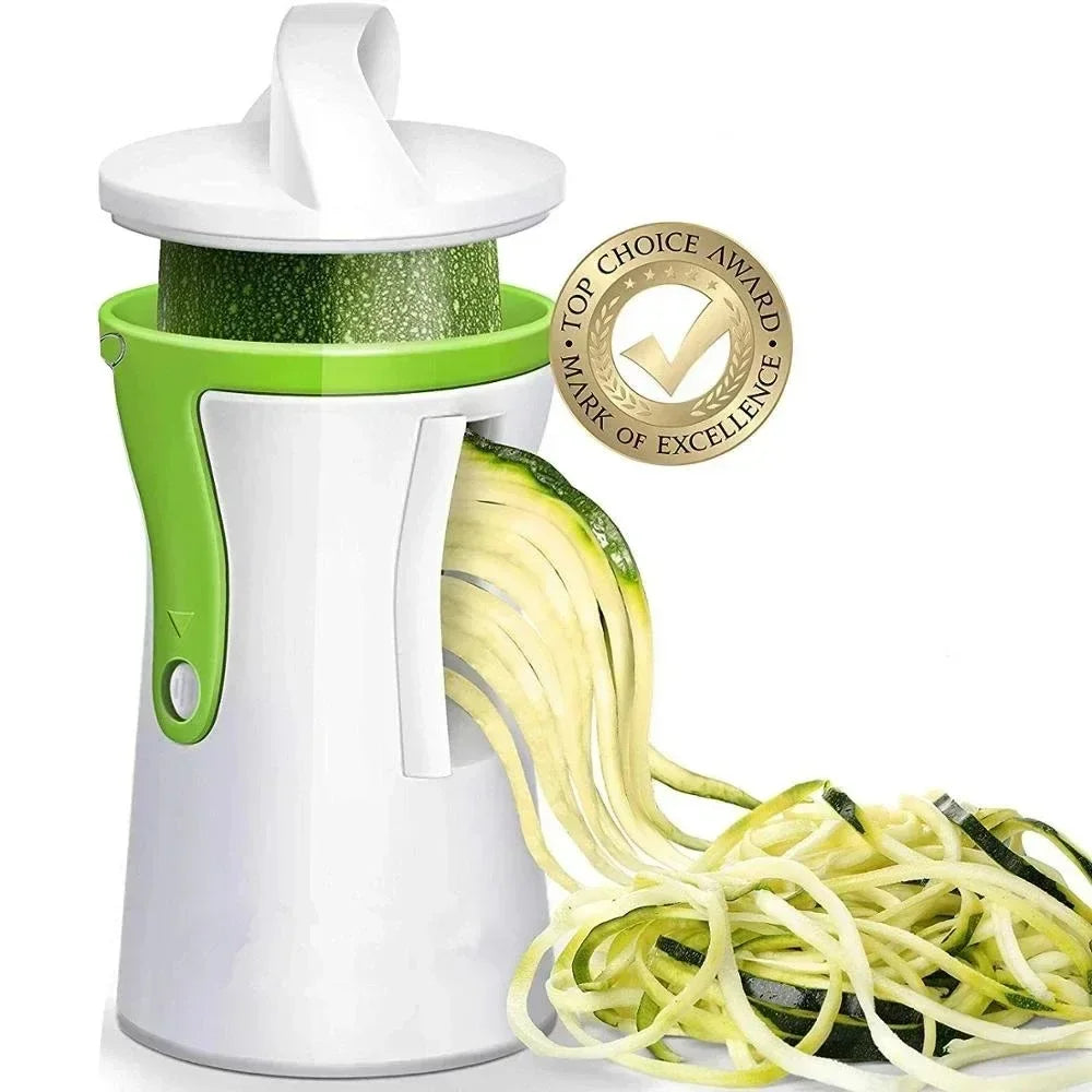 BowLift | VeggiTwist Spiral Cutter | For Vegetables & Cheese | Manual & Compact | Stainless Steel & BPA-free Plastic