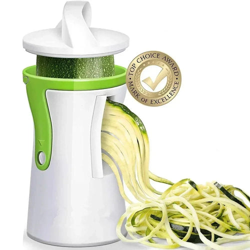 BowLift | VeggiTwist Spiral Cutter | For Vegetables & Cheese | Manual & Compact | Stainless Steel & BPA-free Plastic