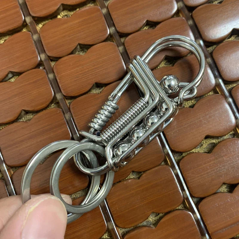 BowLift | Iron Weave Stainless Matte-Finish Keychain