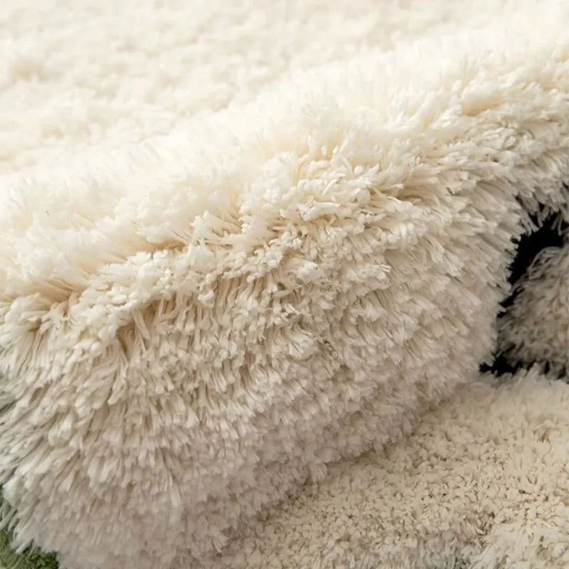 Fluffy Sheep Shaped Bedroom Bedside Rug | Bowlift