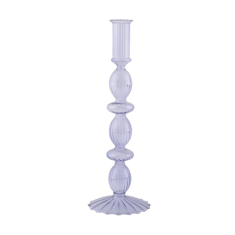 Ribbed Glass Candleholders - Pastel | Bowlift