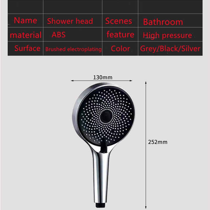BowLift | Galaxy Adjustable Large Shower Head