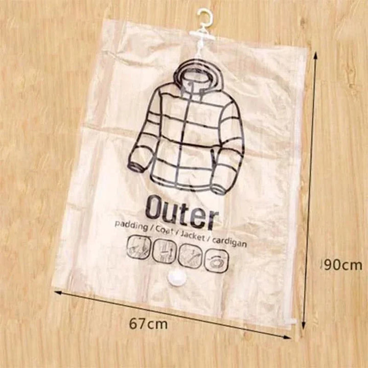 BowLift | VACUUM STORAGE BAGS – Hanging Vacuum Storage Bags for Clothes – Space Saving & Dustproof (Set of 3)