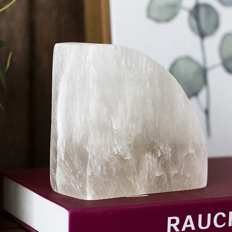 BowLift | Onyxa White Onyx Bookend | Elegant Design | 1-piece | Luxurious Decor & Functionality