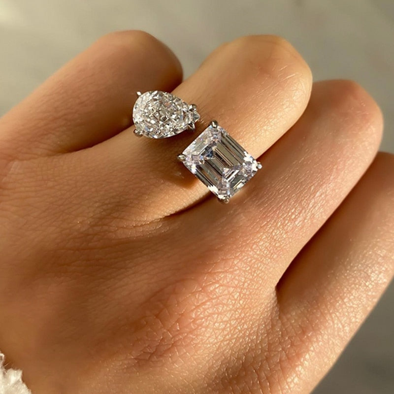 BowLift | Water Drop Zircon Chic Adjustable Ring
