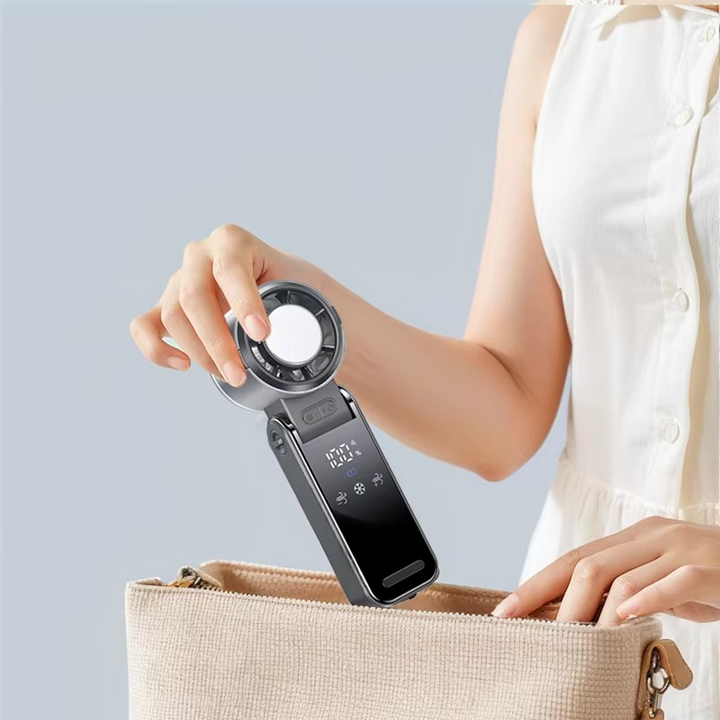 Foldable Turbine Handheld Fan with Integrated Ice Pack | Bowlift